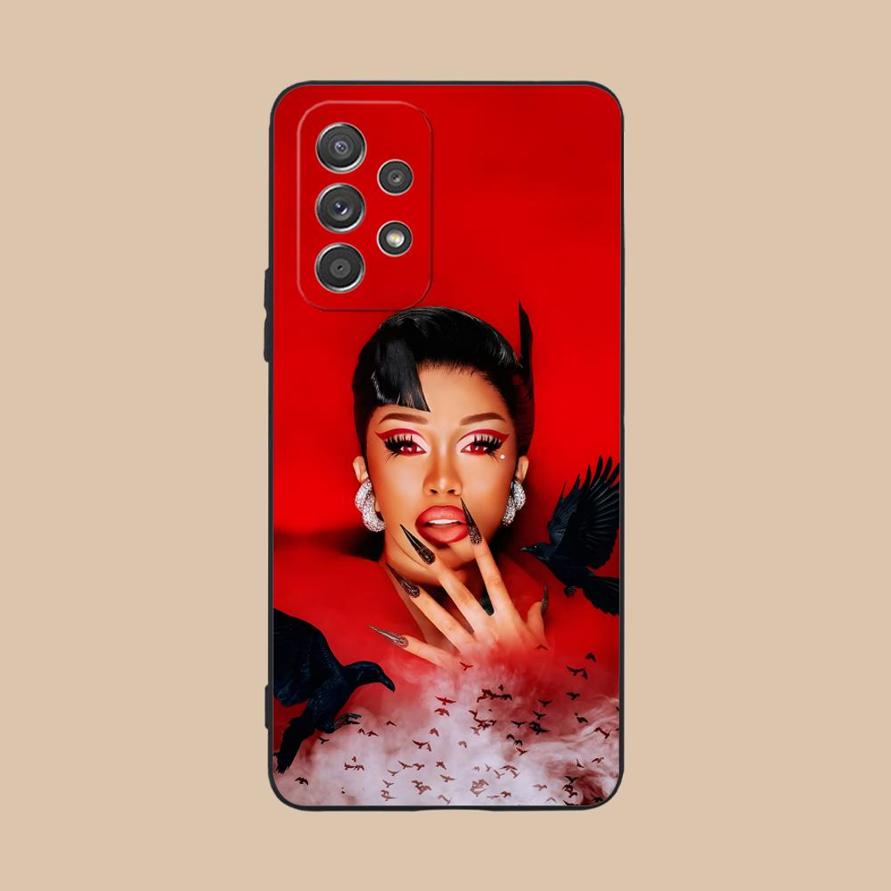 Cardi B Matte TPU Mobile Phone Case for Samsung Galaxy M55 54 42 35 34 33 32 23 22 15 14 13 12 F55 5G Colorful Cover