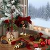 1/2Pcs Christmas Bell Ornaments Velvet Bow Hanging Pendants Xmas Tree Wreath Decor Navidad Holiday Home New Year Craft Supplies 7