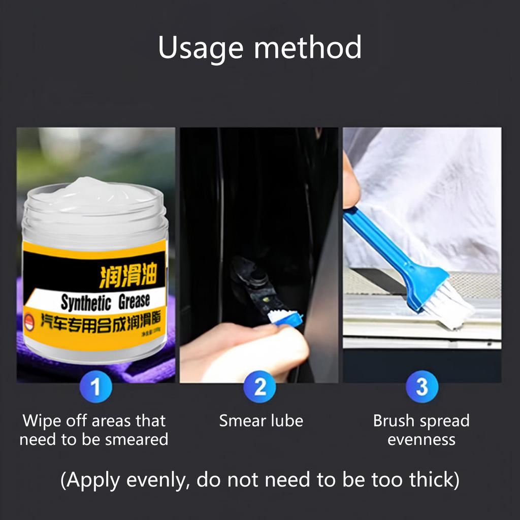Kfz-Schmierfett mit einfach aufzutragendem Pinsel verlängert die Lebensdauer von Fahrzeugteilen, hohe Verschleißfestigkeit zur Geräuschreduzierung