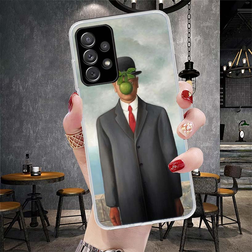Rene Magritte Art Soft Phone Case For Samsung Galaxy A12 A22 A32 A52 A72 A02S A51 A50S A71 A70 A31 A20S Note 20 Ultra S10 A10S G