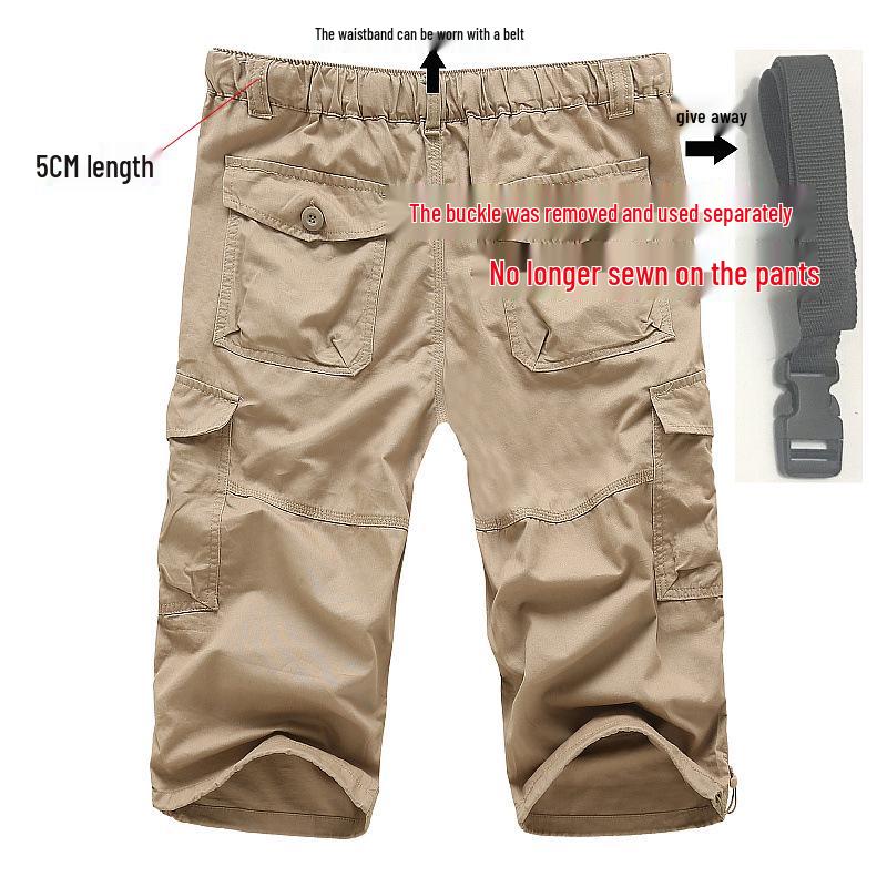 Men's Summer Loose Fit Camo Cargo Shorts - Plus Size, Mid-Length, 7-Pocket