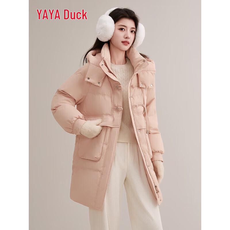 

YAYA Women s Frog Button Mid-Length Down Jacket S