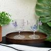 Clear Glass Goblet Decorative Wine Glasses with 3D Butterflies for Home Bar Wedding Party
