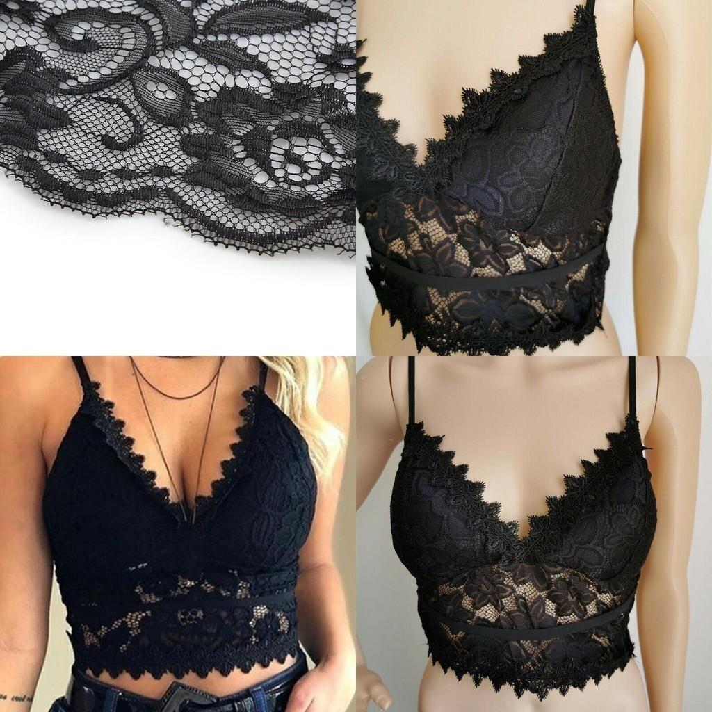 Elegant Lace Women's Bralette Cami Top With Sexy V-neck And Spaghetti Straps