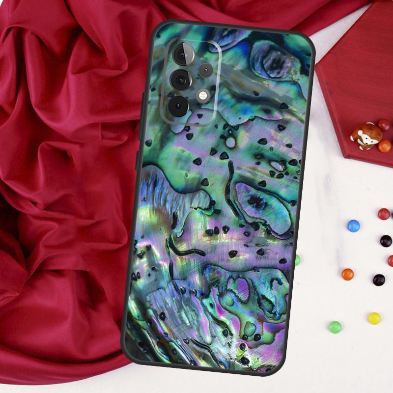 Abalone Sea Shell Texture For Samsung Galaxy A15 A55 A53 A33 A35 A22 A32 A52 A54 A34 A14 A56 A36 A26 A16 A05 A06 Case