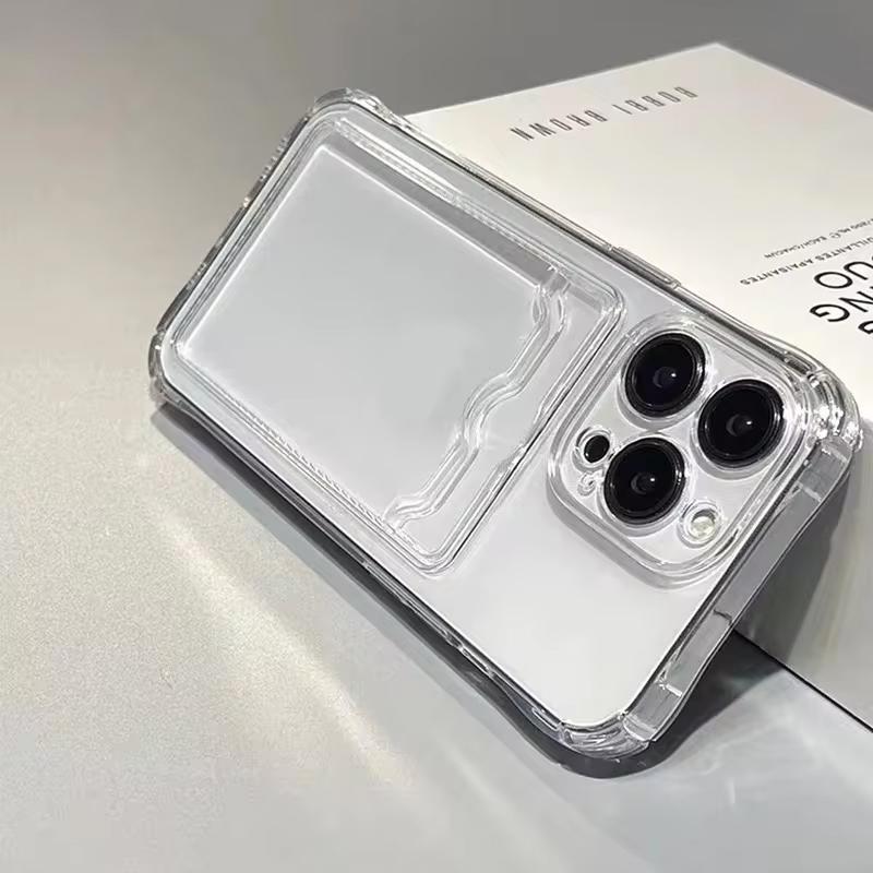 

Phone Case For iPhone 15 14 Pro Max Plus 13 12 11 Pro XR X XS 7 8 Plus SE Transparent Card Slots Wallet Card Holder Cover For iPhone 13Pro Max
