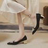 Women Pumps Spring Sexy Thick Heel Pointed Toe Slip-On Heels Woman Luxury Wedding Shoes Bride Elegant Mary Jane Shoes