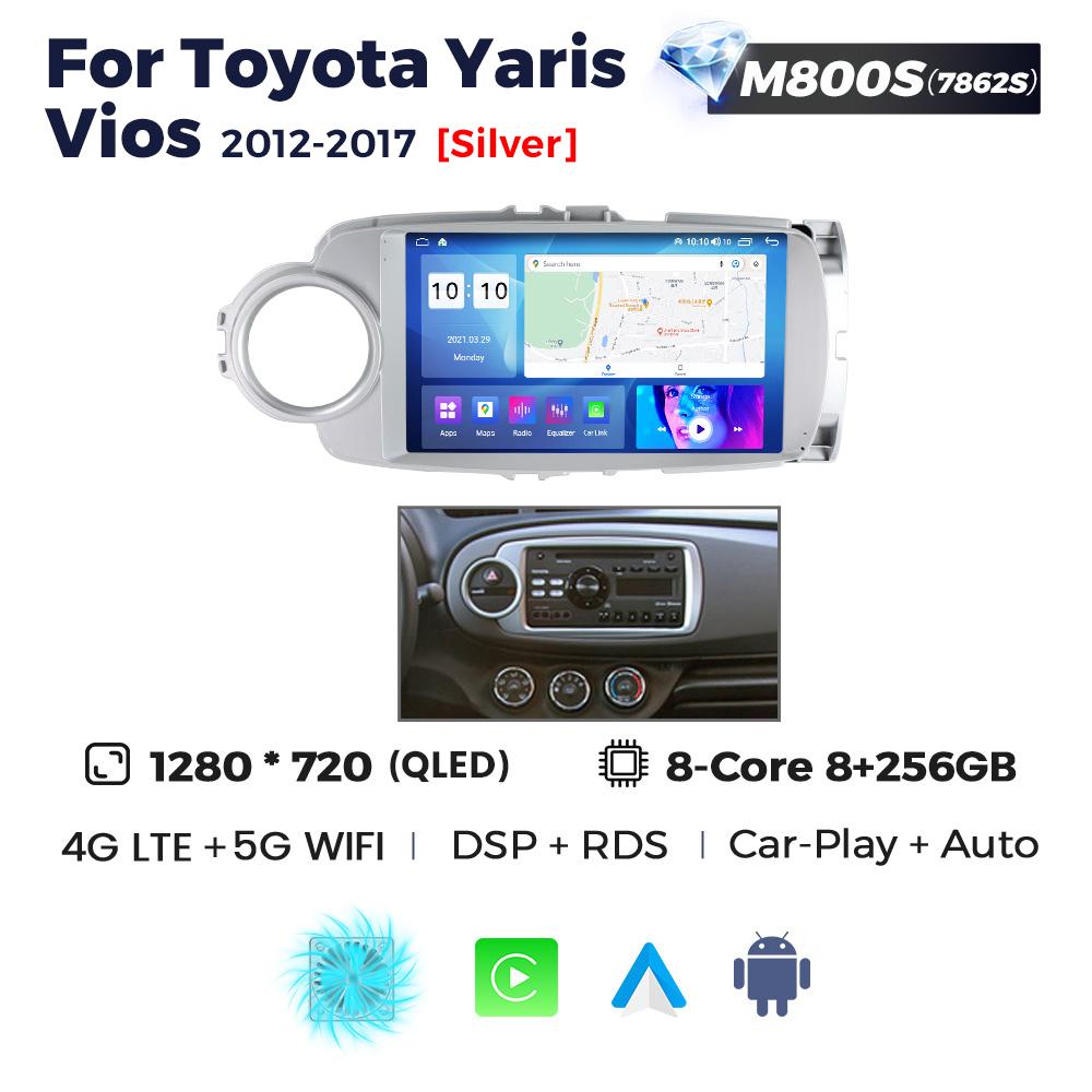 Navifly Car Radio Android Auto Wireless 8-Core For Toyota Yaris 2012-2017 GPS CarPlay Monitor Car Intelligent Systems Stereo BT