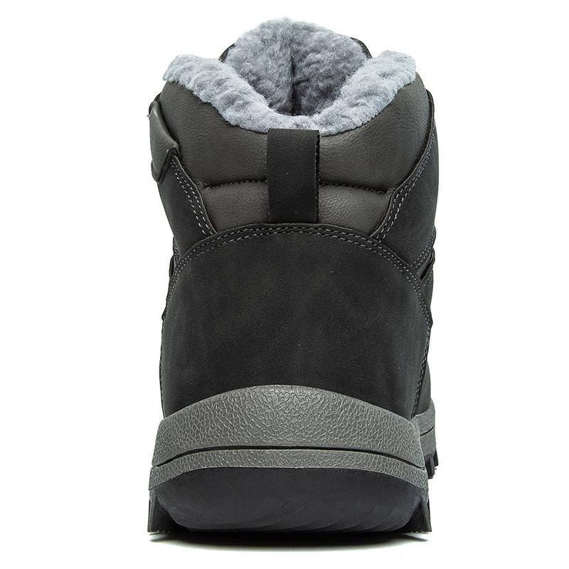 Men's Plush Hiking Shoes Outdoor Boots Large Size Cotton Shoes 36-48