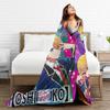 Anime Oshi No Ko Image Flannel Blanket Winter  Super Warm Bedding Throws for Children Living Room Novelty Bedspread Sofa Cover