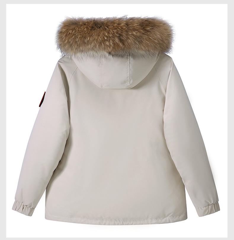 Trendige Winter-Daunenjacke mit Pelzkapuze - Verdickter Skianzug für Damen & Herren