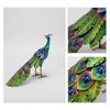 Metal Peacock Statue Intricate Lawn Ornament Sturdy for Patio, Balcony