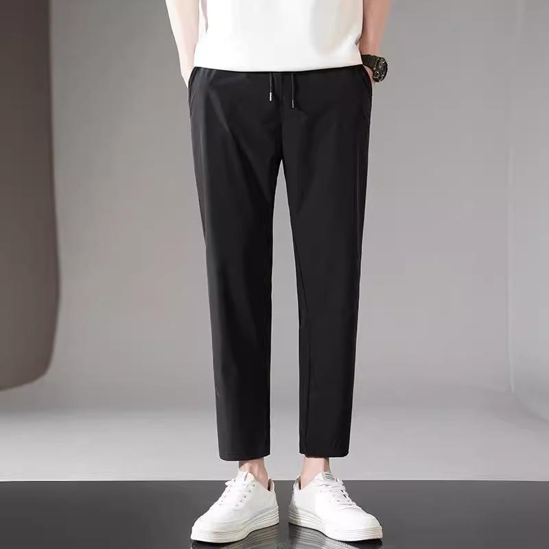 Pantalones de Seda de Hielo para Hombre de Verano Casual Deportivos Pantalones Cortos, Pantalones de Hombre con Elasticidad en Cuatro Direcciones de Aire Ajustable de Secado Rápido