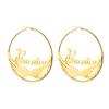 Custom Name Earrings Stainless Steel Personalized Hoop Earrings Fashionable and Exquisite Daily Party Wear Women's Jewelry