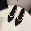 Spring and autumn flat shoes fashion leisure Women's flat shoes pointed knitting elastic comfortable boutique shoes