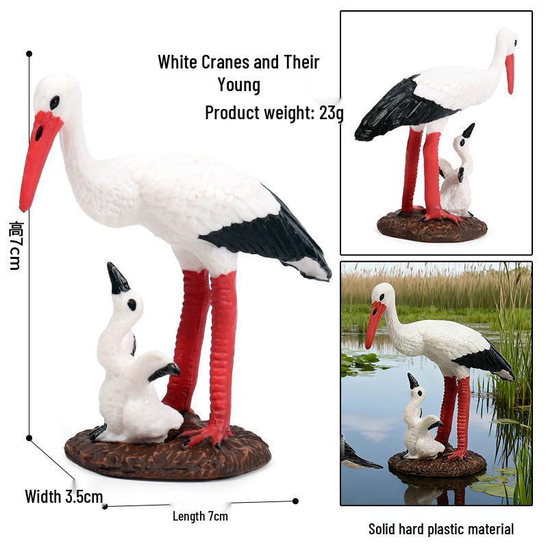 Children's Animal Simulation Toy Set: Eagle, Falcon, Secretary Bird, Owl Figurines