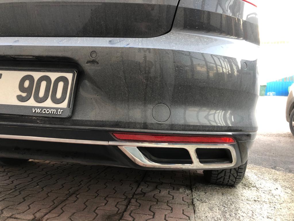 

Накладки на глушник Carmos SD/SW (2019-2024, 3 шт, нерж) для Volkswagen Passat B8