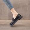 Soft-faced leather low-heeled women's small leather shoes autumn soft-soled season new flat-heeled single shoes