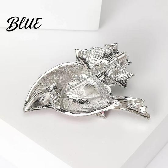 Enamel Bird Jewelry Oil Dripping Red Brooch Shape Lapel Pin