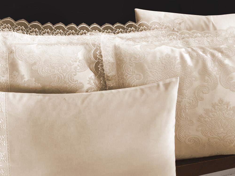 French Lace Lalezar Bridal Set 7 Pieces Cappucino