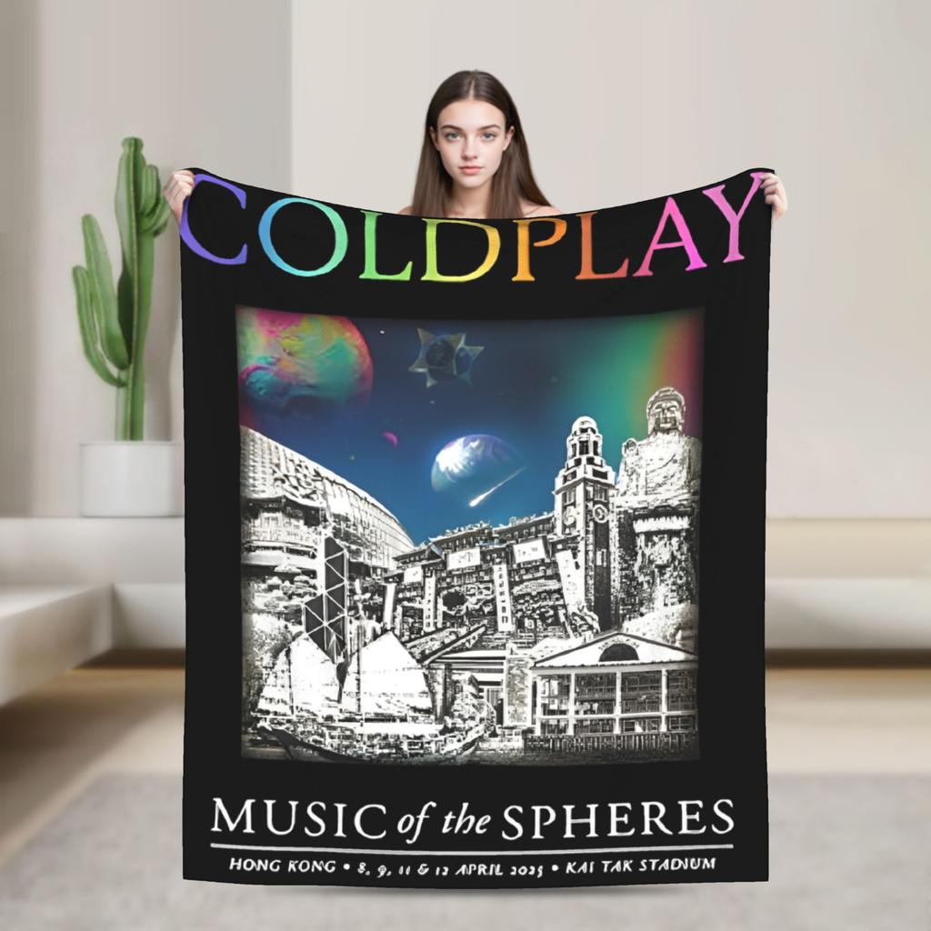 Coldplayed 2025 Tour Head Full of Dreams Print Blanket For Men Women Super Soft Cozy Throw Blankets for Living Room Multi-size