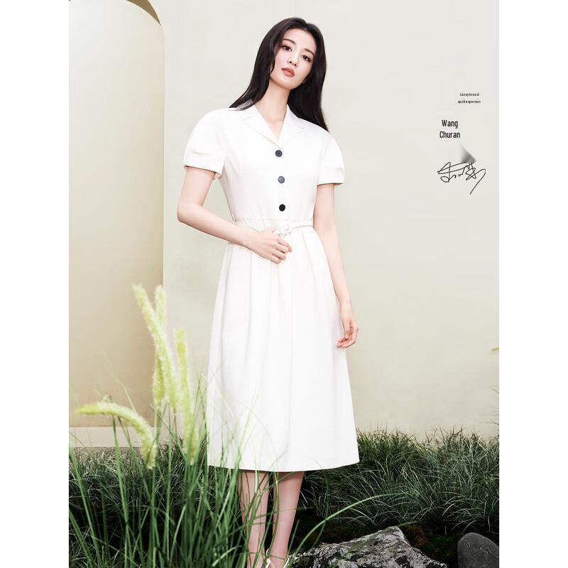 Wang Churan Style French Triacetate A-Line Midi Dress