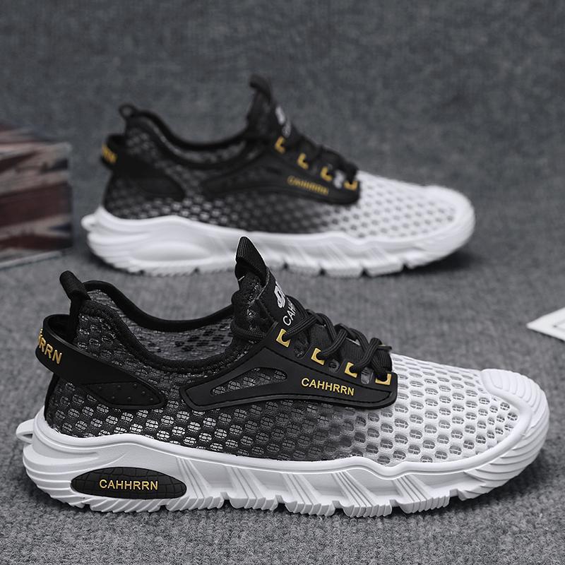 Hollow and Breathable Casual Versatile Mesh Shoes Soft Sole Running Mesh Sports Traceability Shoes Men's Shoes Summer 2025 New