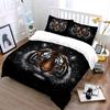 Geometric Tiger Art Three-Piece Decor Exquisite Three-Piece Bedding Set Gift For Kids And Adults