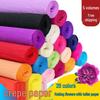 Handmade Colored Crepe Paper for Origami, Paper Roses, and DIY Bouquet Crafting