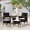 Day and Night - Day and Night 5-Piece Garden Furniture Set Black Synthetic Rattan