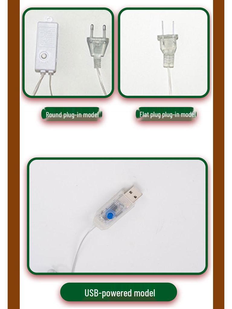 LED Christmas Climbing Ladder Lights with USB Santa and Colorful Stars for Outdoor Decoration