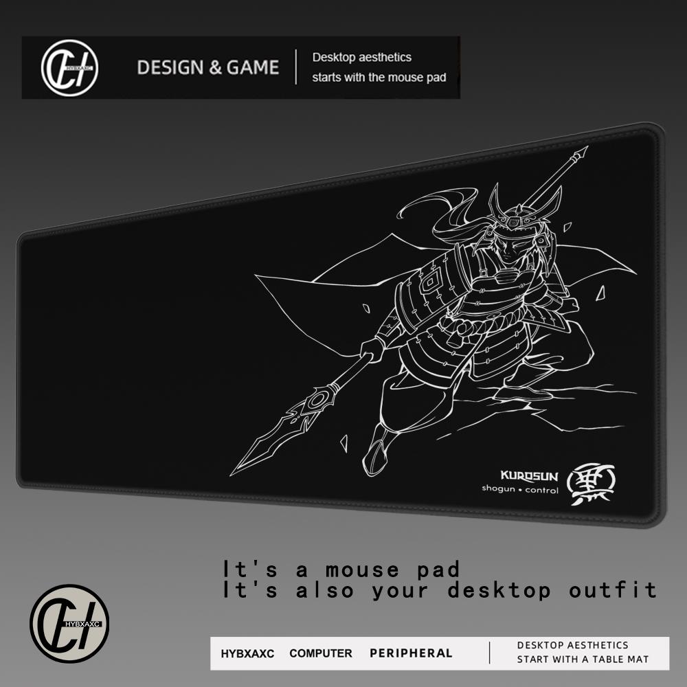 HYBXAXC Kurosun The Big Three Large Mouse Pad Samurai Gaming Mousepad Gamer Desktop Decoration Office Non-Slip Mat Keyboard Mat