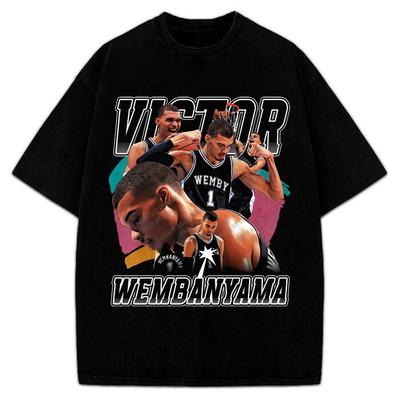 Victor Wembanyama Wemby S Vintage Style Retro Graphic Design TShirt