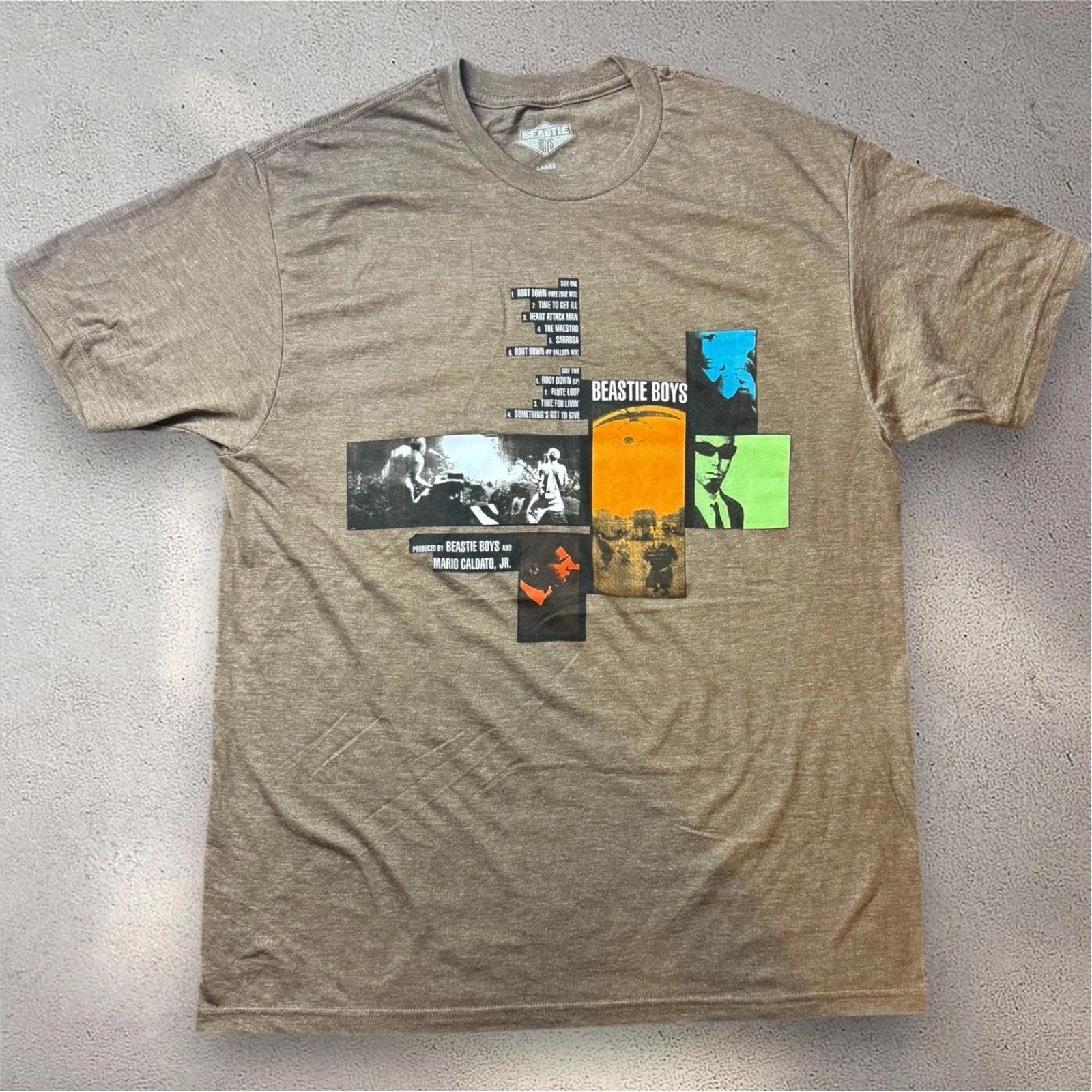 Beastie Boys Root Down EP Графическая футболка Мужская L Коричневая Хлопок Футболка с принтом группы 3XL