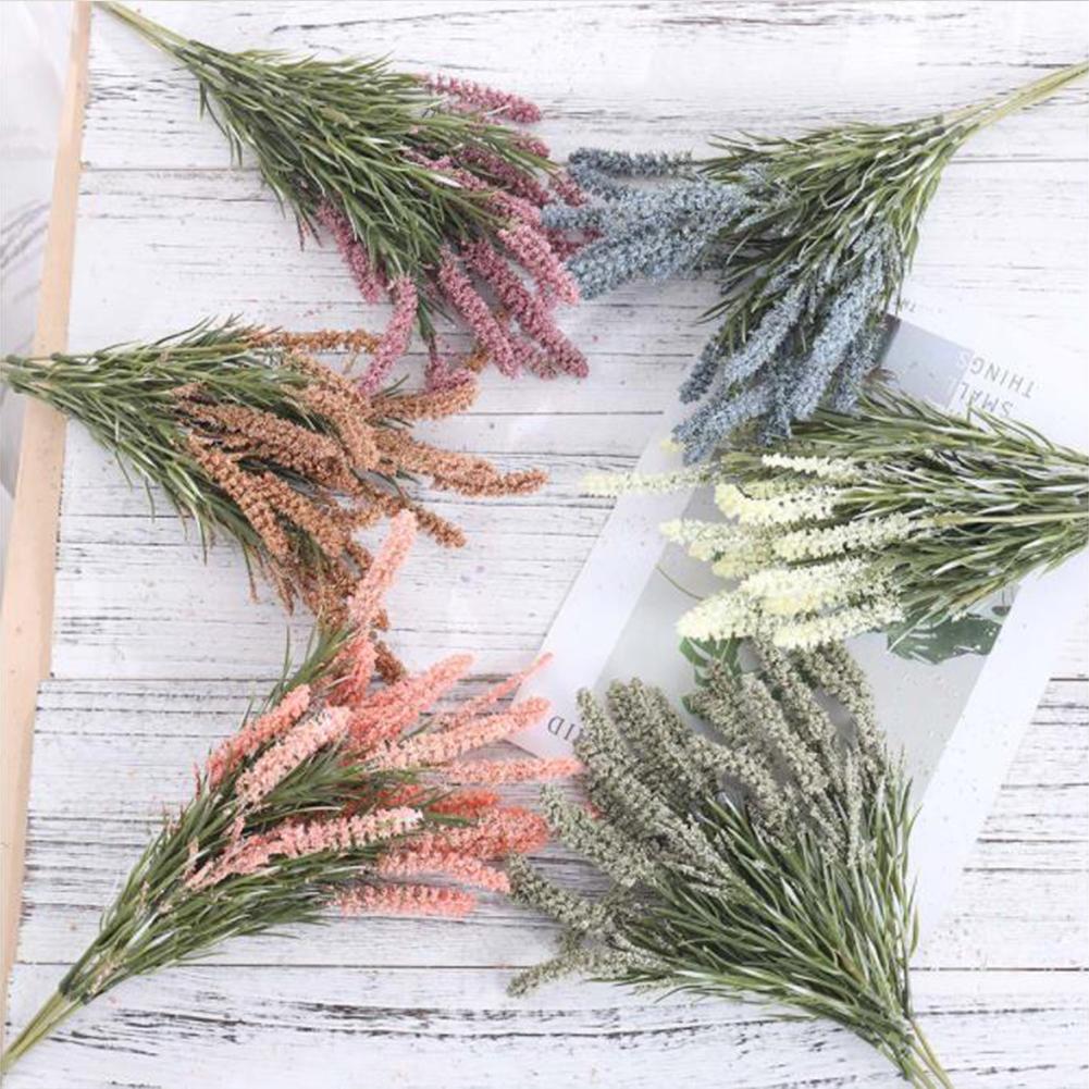 1 Bunch Lifelike Artificial Lavender Wheat Ears Rural Style Eternal Flowers Wedding Garden Parties Dining Table Decoration