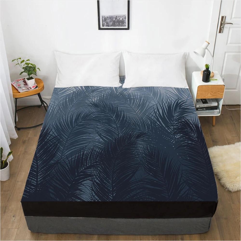 1PC Fitted Sheets Mattress Cover With Elastic Band 3D Bedsheet Linens 160x200 135x200 Bed Sheet Customize any size design