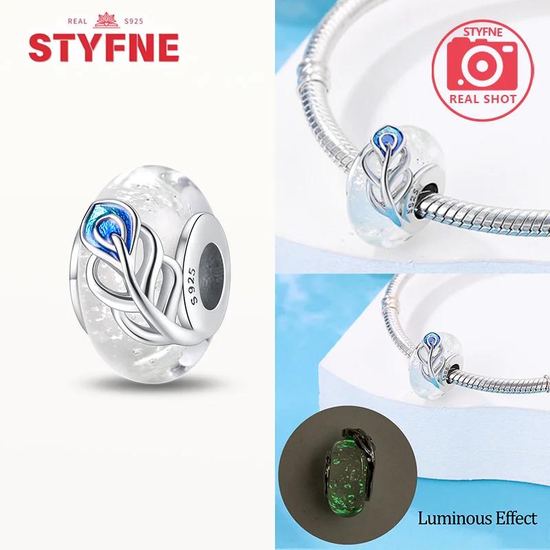 

Charm Silver 925 Colorful Luminous Beads Murano Glass Series Fit Original Bracelet for Women Jewelry DIY Fine Gift