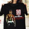 Casual Men's Cotton Top 50 Cent Cotton Unisex All Size S-5XL T-Shirt Short Sleeve Cotton Black Shirt