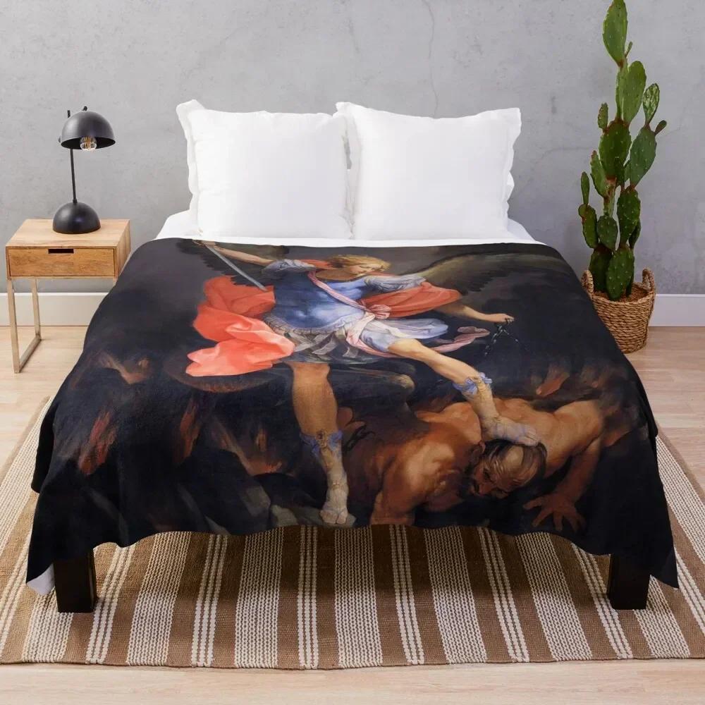 

Архангел Михаїл Ангел Католицький Святий Відданість Плед Теплий Дитячий Хелловін Клітчасті Ковдри 40x50in