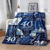 Happy 40th Birthday Celebration Blanket Comfortable Suitable for Livingroom Chair Picnics All-Season Use Modern Gifts For Family Or Friends