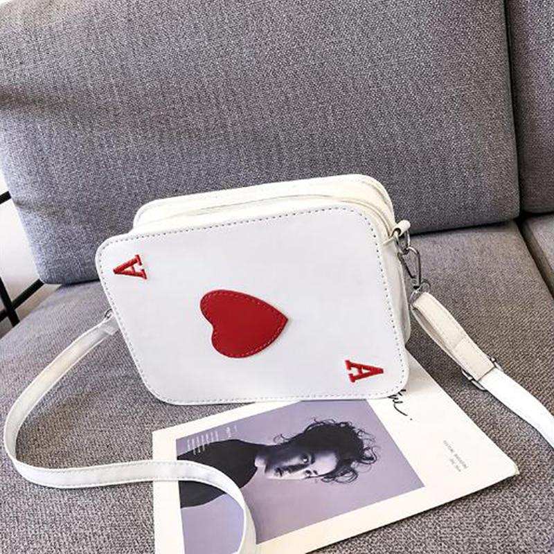 Buy Creative Funny Messenger Bag Playing Cards Shape Funny Gift Heart