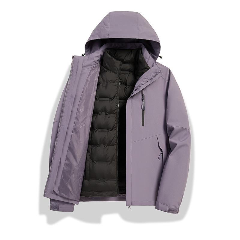Autumn/Winter 2024 High-End Windproof Jacket with Three-Proof Fabric & 90% White Duck Down Liner for Couples