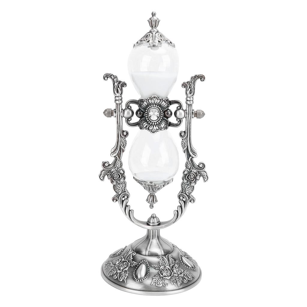 30 Minute Hourglass Antique Metal Sand Clock Vintage Engraved Sandglass Sand Timer for Home Salon