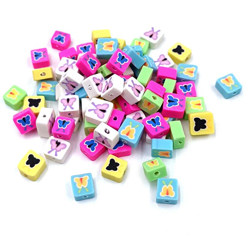 Home Party Supplies Handmade Material Butterfly Heart Mixed Color Creative 10Pcs DIY Jewelry Accessories Peadants Cartoon Fish Star Loose Beads