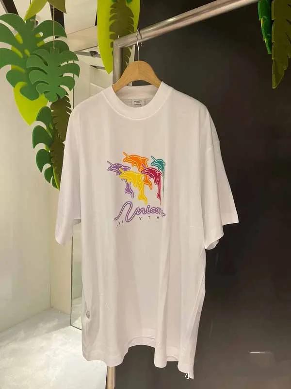 2025 Luxury Vt Logo Full Print Unisex T-shirt T-shirt Hip Hop Super Men Casual Cotton T-shirt Summer Fashion Short Sleeve