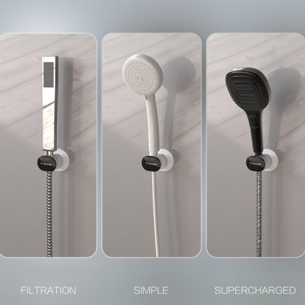 Punch-free Bath Head Rack Stable Shower Base Bracket  Bathroom Storage Accessories