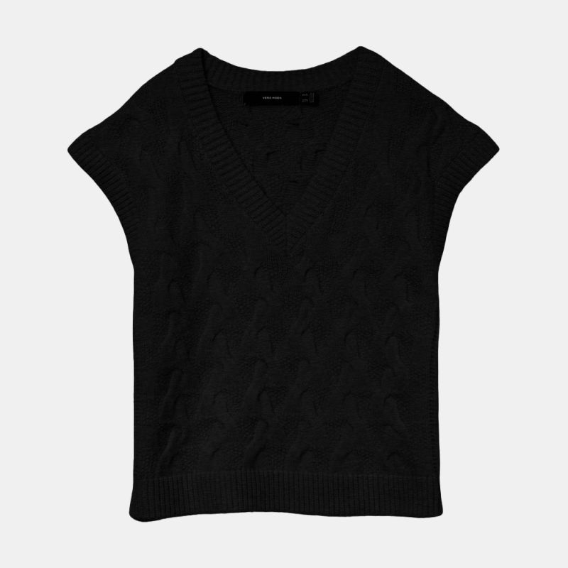 Pull col v maille torsadée vmpiper Femme VERO MODA