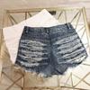 SCIONE Damen Jeansshorts Hot Pants Jeans Nachtclub Damen Sexy High Waist Ripped Pants