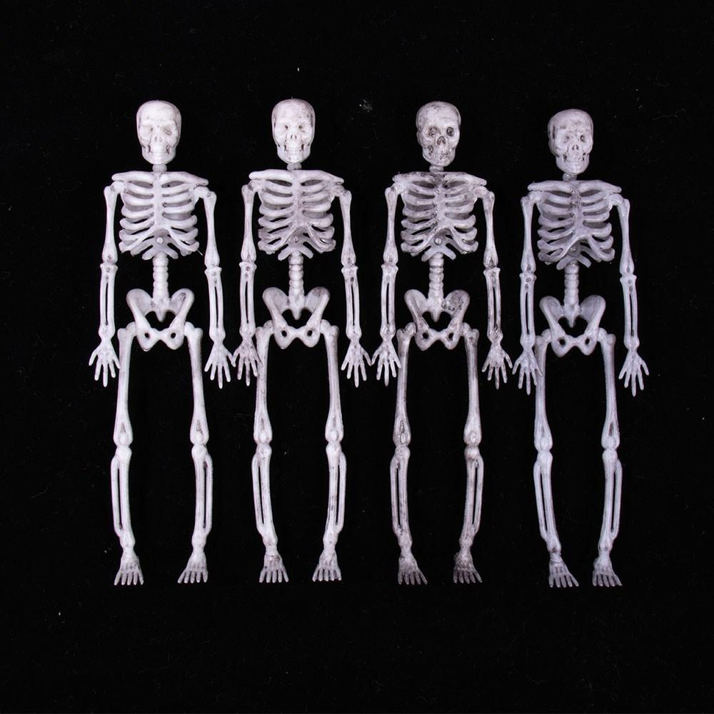 4 Stück/Set Schädel Hängender Geist Simulation Menschliches Skelett Cosplay Ornament Knochen Halloween Party Heimdekorationen Requisiten