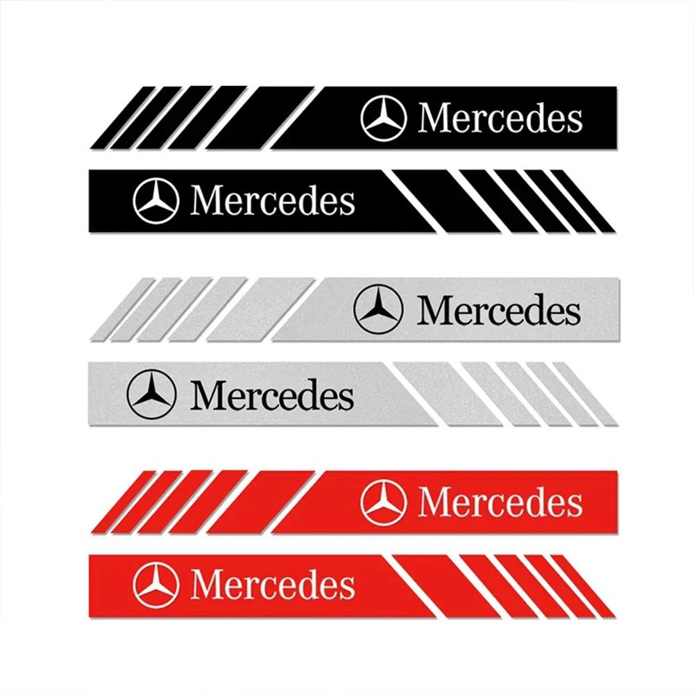 XDFMN1 Hot 2026 New For Benz 2PCS Car Rearview Mirror Stickers Auto Body Decor Decal For MERCEDES BENZ AMG ML GL SL W211 W204 W210 W203